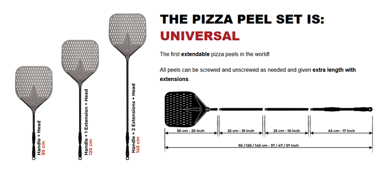 Alfa Forni 36" Black Pizza Peel (Set of 3)
