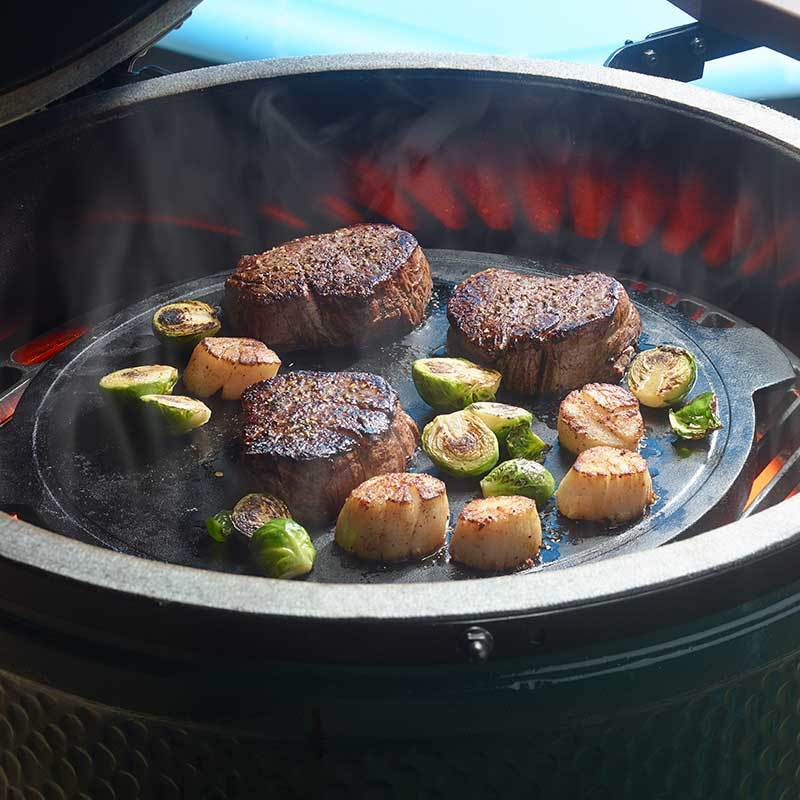Big Green Egg 117656 Dual Sided Iron Plancha Griddle 14"
