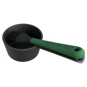 Green Egg 117663 - Cast Iron Sauce Pot with Basting Brush