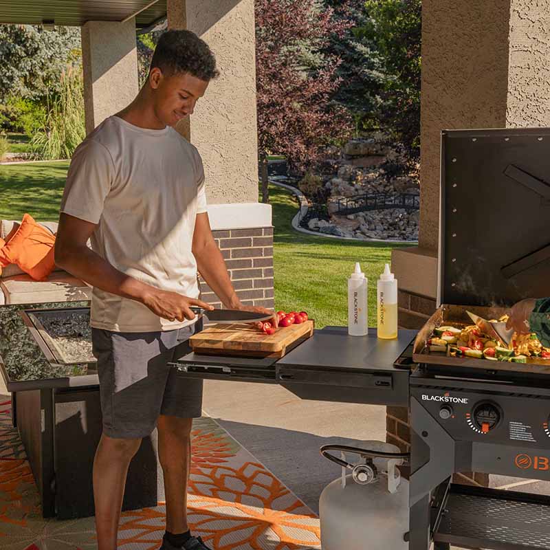 Blackstone Iron Forged 36" Griddle Cooking Station (w/Hood and Omnivore Top)