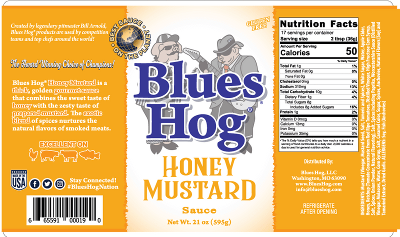 Blues Hog Honey Mustard Sauce Squeeze Bottle (21oz)