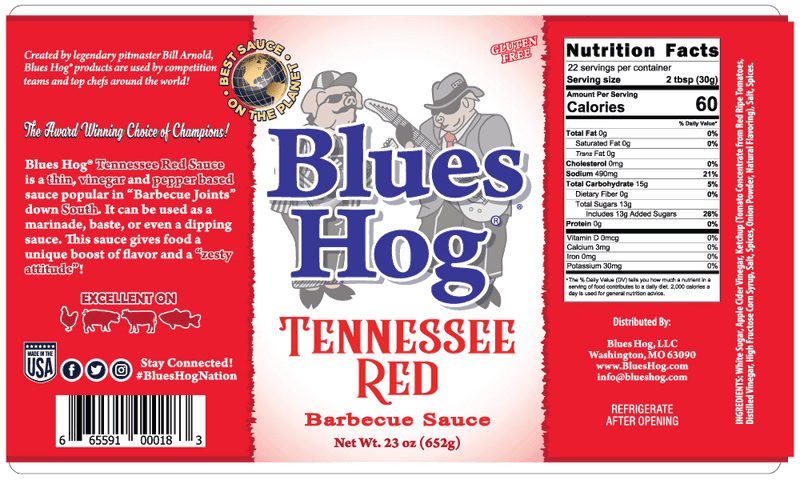 Blues Hog Tennesee Red BBQ Sauce Squeeze Bottle (23oz)