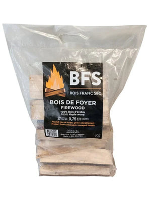 Bois Franc Sec- Bag of logs 12” Maple