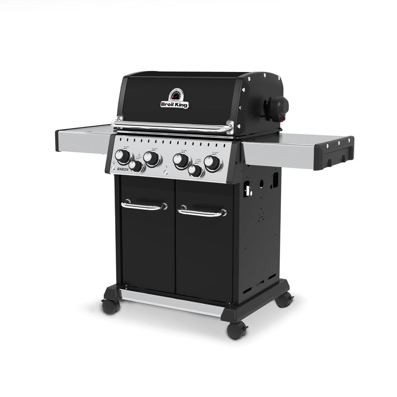 Broil King BARON 490 PRO BBQ with Side Burner, Rear Rotisserie Burner & Rotisserie Kit