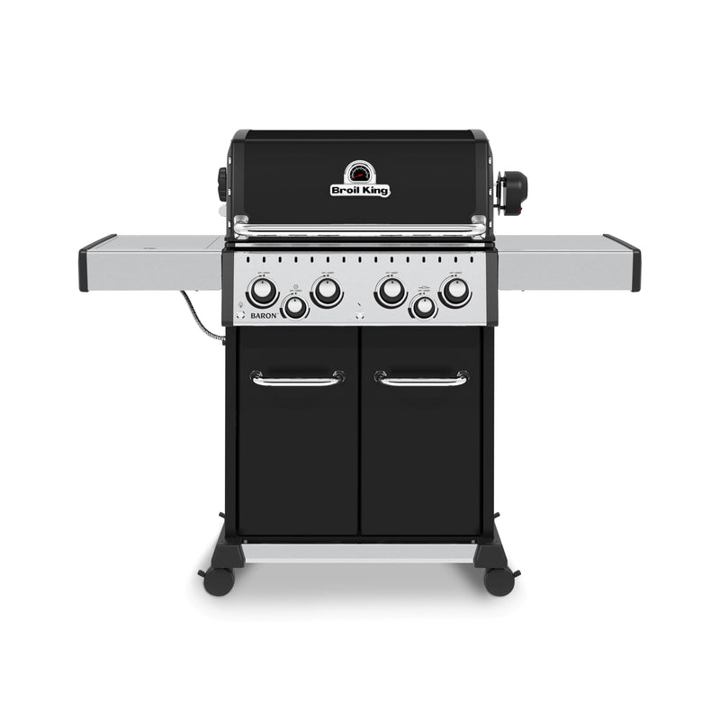 Broil King BARON 490 PRO BBQ with Side Burner, Rear Rotisserie Burner & Rotisserie Kit