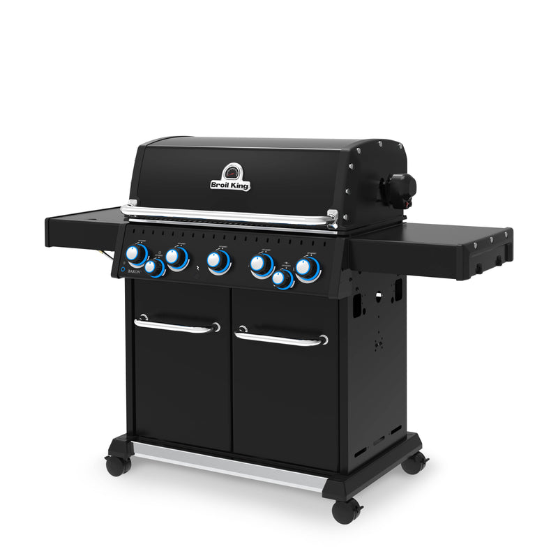 Broil King Baron 590 PRO Shadow 5-Burner Gas Grill with Rotisserie and Side Burner