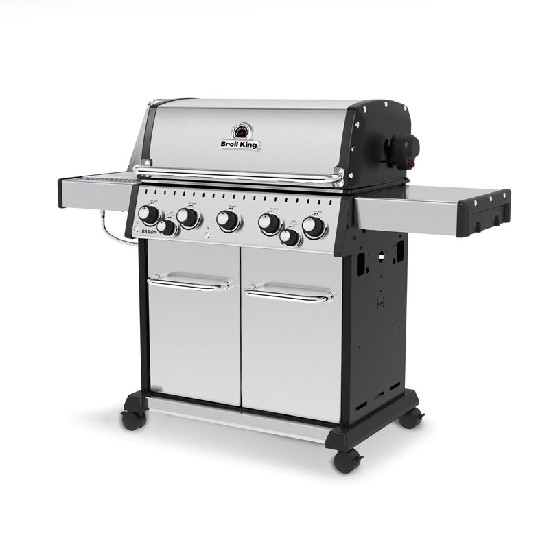 Broil King BARON S590 PRO IR BBQ with Infrared Side Burner, Rear Rotisserie Burner & Rotisserie Kit