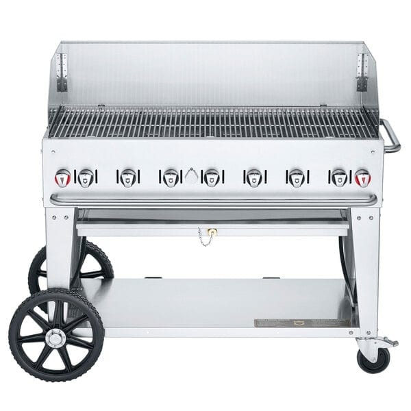 Crown Verity 48" Mobile Grill Dome Package Single Inlet (Bulk Tanks Only) w/ Roll Dome CV-MCB-48-SI BULK-RDP