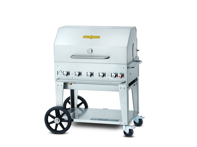 Crown Verity 36" Mobile Gas Grill with Roll Dome CV-MCB-36RDP