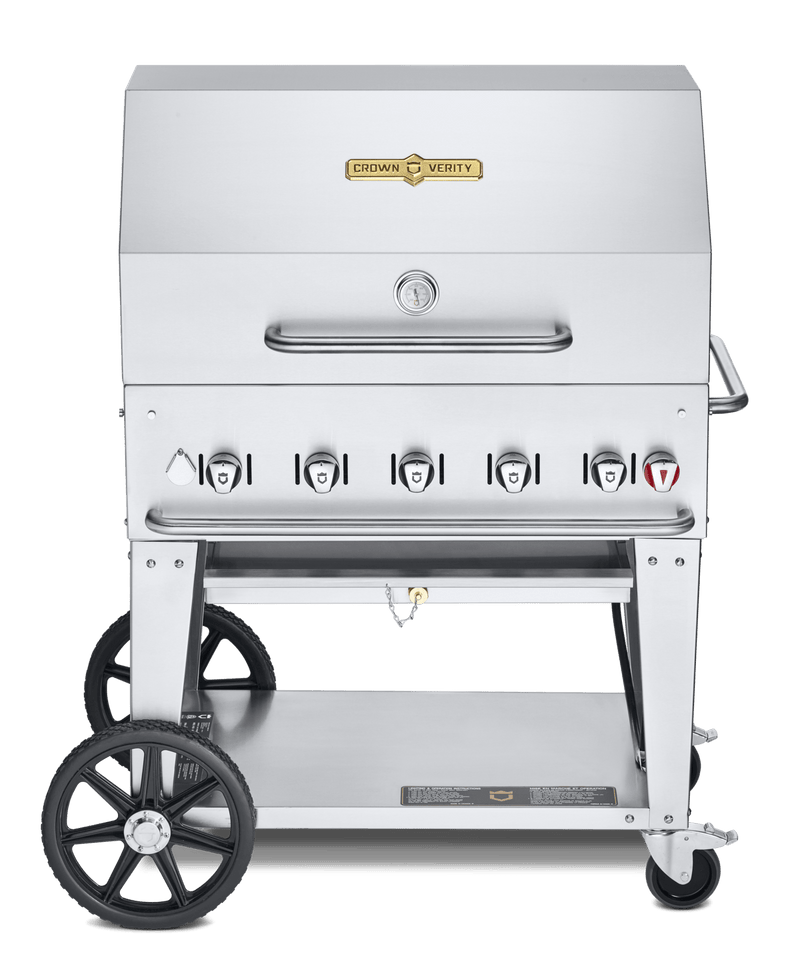 Crown Verity 36" Mobile Gas Grill with Roll Dome CV-MCB-36RDP