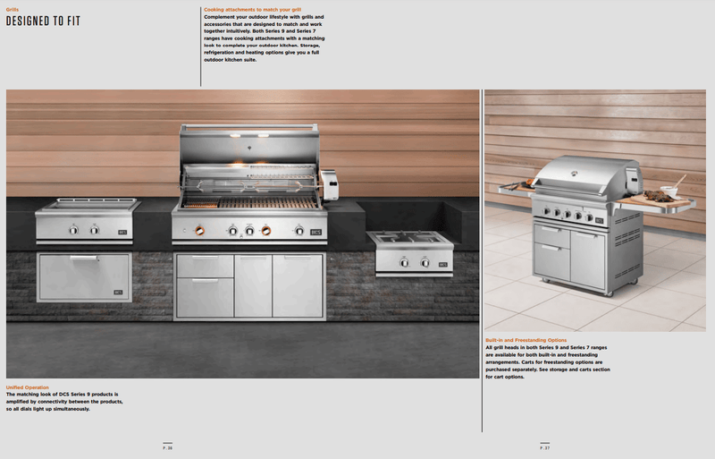 DCS Series 7 36" Built-in BBQ with Rotisserie Kit