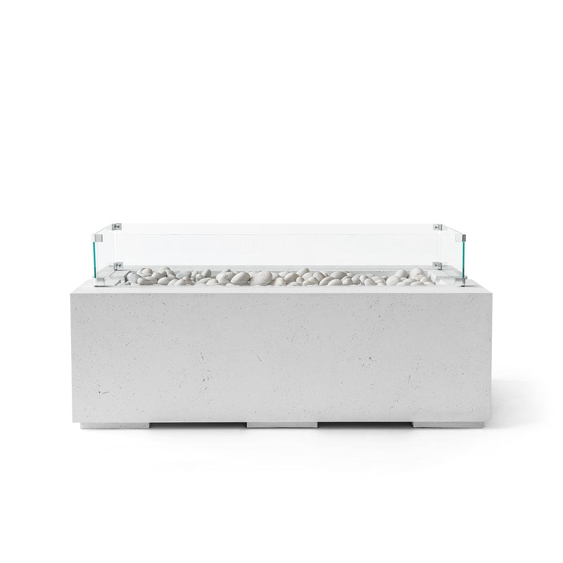 Concrete Fire Pit Glass Avera 48 Wind Guards AVERAWINDGUARD48