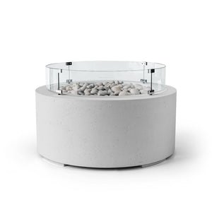 Concrete Fire Pit Glass Belmont Wind Guards BELWINDGUARD