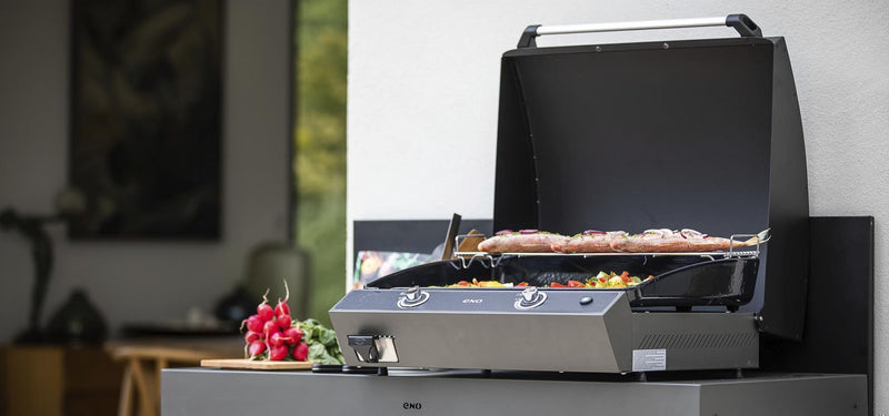 ENO La Plancha Bergerac 2400 Cargo Grey 3-Season 2-Burner Gas Griddle