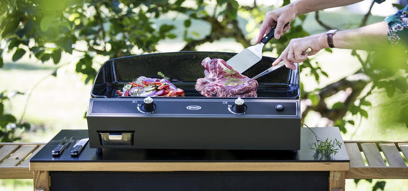 ENO La Plancha Bergerac 2400 Cargo Grey 3-Season 2-Burner Gas Griddle