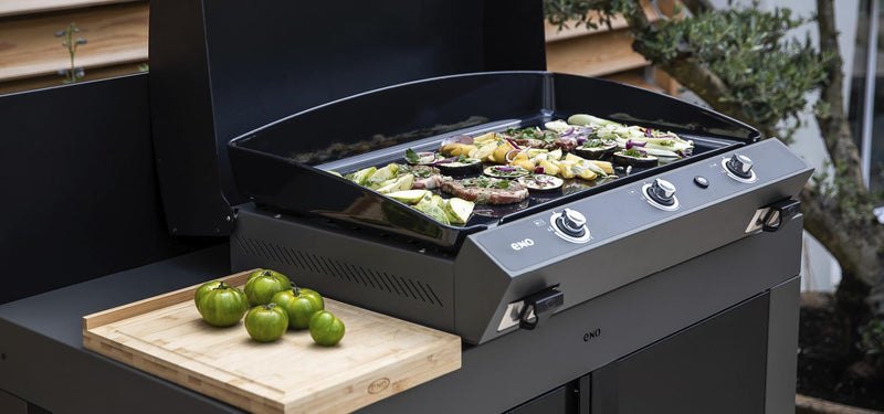ENO Bergerac Plancha 3000 with Enclosed Cart Prep Table Bundle