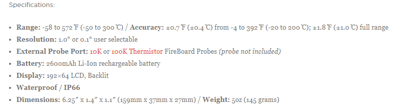 Fireboard Spark Digital Thermometer