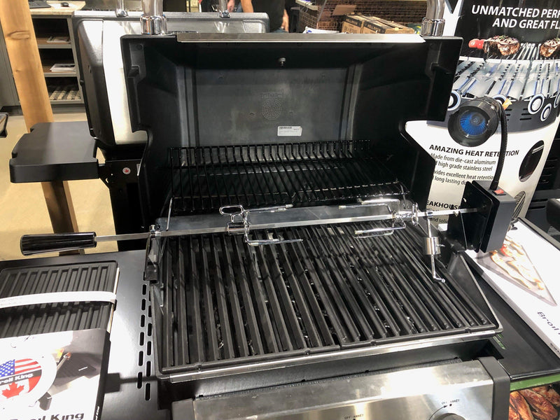 Grill Fellas Heavy Duty Rotisserie Kit W/ Motor & Light for Napoleon and Broil King up to 28"