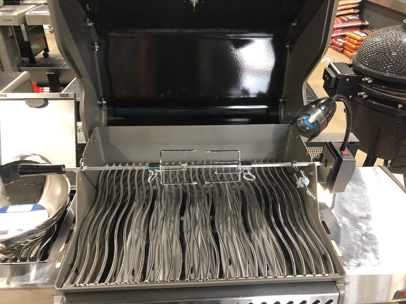 Grill Fellas Heavy Duty Rotisserie Kit W/ Motor & Light for Napoleon and Broil King up to 28"