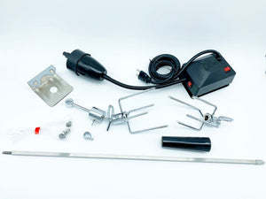 Grill Fellas Heavy Duty Rotisserie Kit W/ Motor & Light for Napoleon and Broil King up to 28"