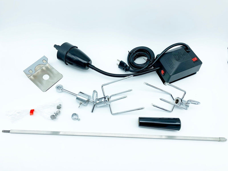 Grill Fellas Heavy Duty Rotisserie Kit W/ Motor & Light for Napoleon and Broil King up to 28"