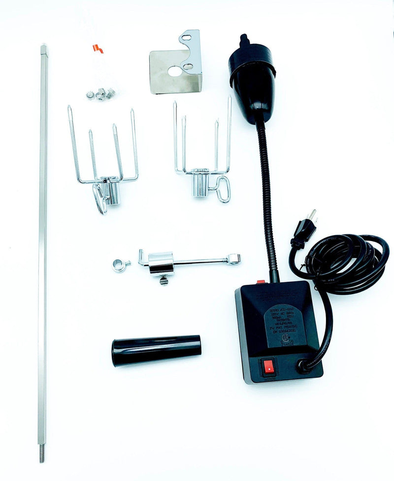 Grill Fellas Heavy Duty Rotisserie Kit W/ Motor & Light for Napoleon and Broil King up to 28"