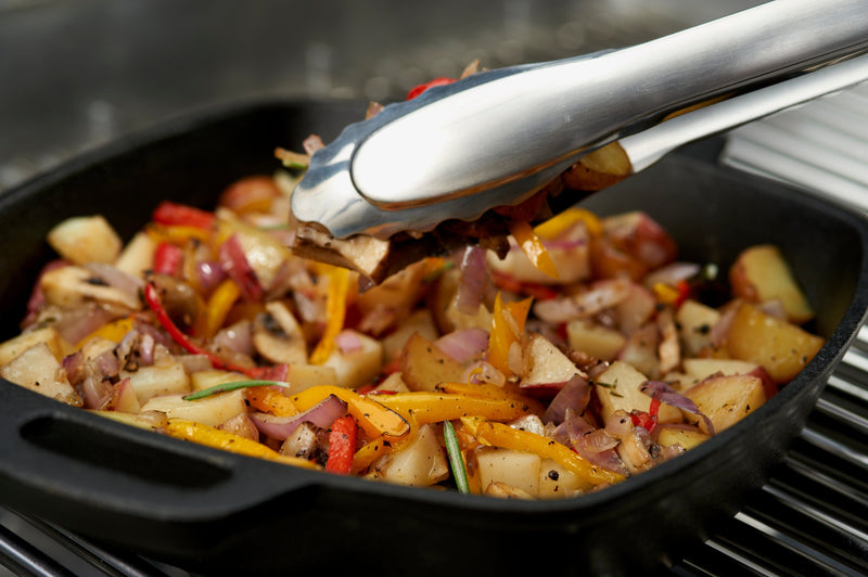 Grillpro Cast Iron Square Pan and Skillet