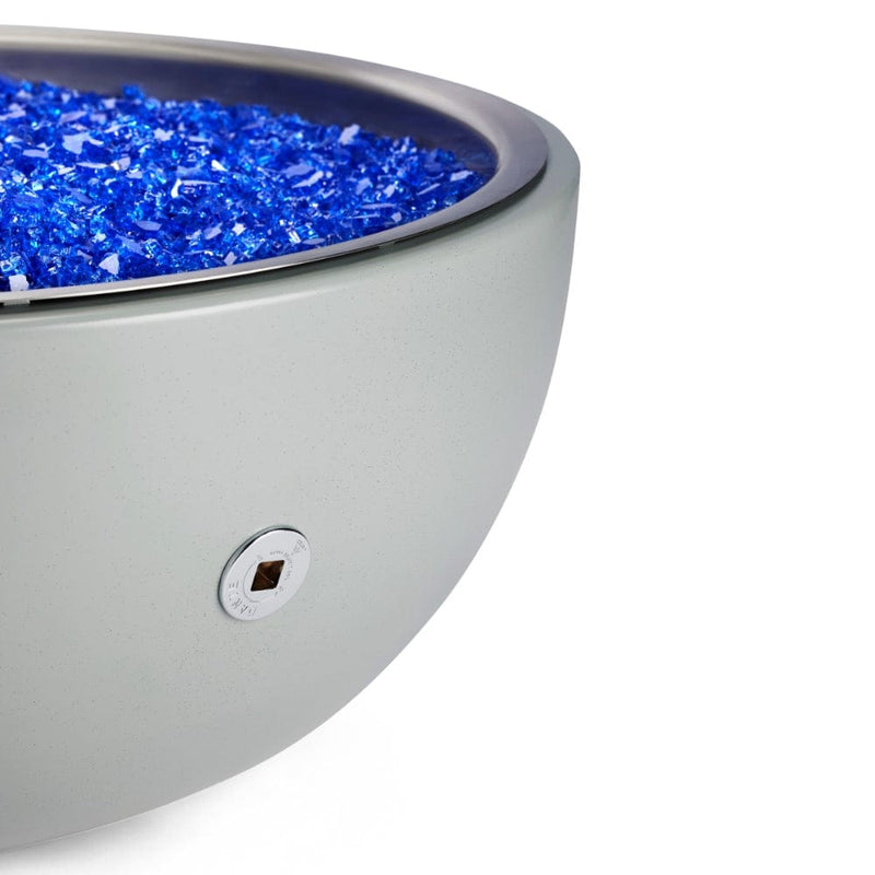 HPC 35-inch Aluminum Gas Fire Bowl with Match Lit Ignition -(Dual Fuel)