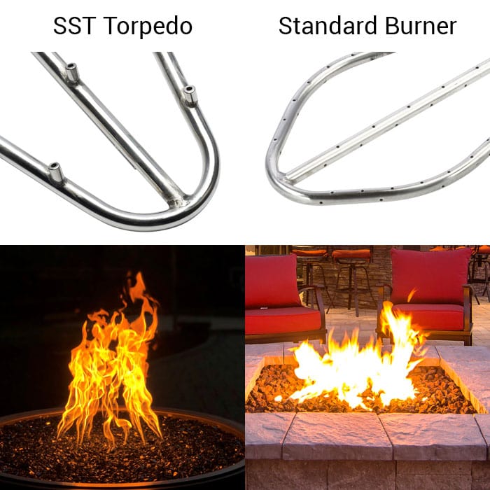 HPC 54"X16" Pbi Firepit Insert W/ H Burner Ng FPPK54X16-H-FLEX-NG