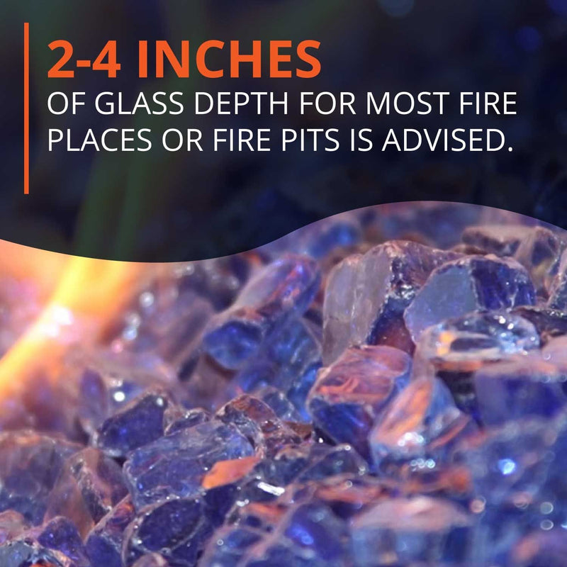 HPC Fire  1/4" Cobalt Blue Fire Glass (10lb)