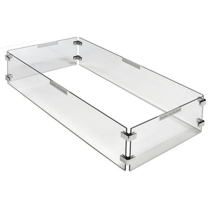 Carbon Collection Rectangle Glass Wind Guard