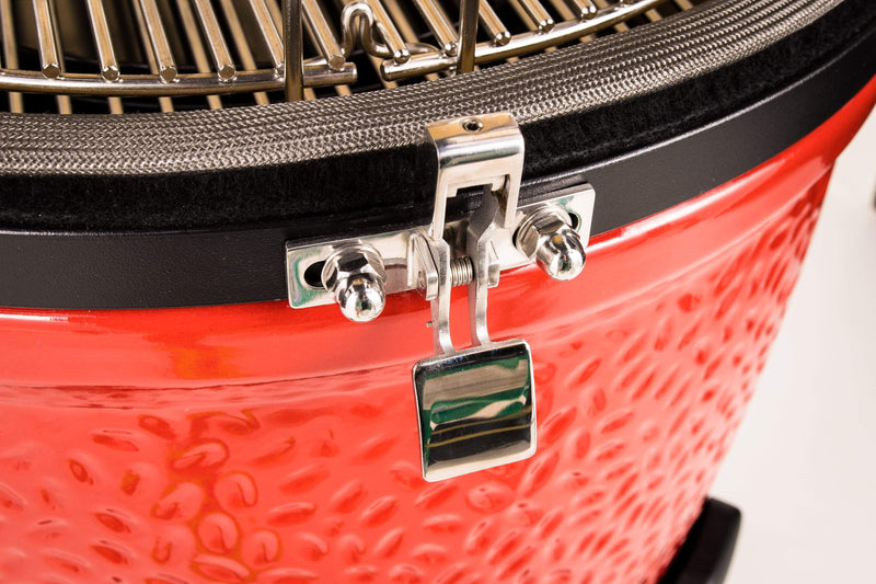Kamado Joe Kamado Joe Classic Joe III 18" Ceramic Charcoal Grill & Smoker with Cart & Wheels KJ15040921 Charcoal / Red KJ15040921 Freestanding Kamado Grill 811738027197