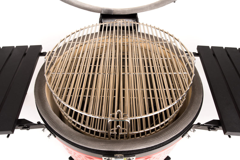 Kamado Joe Kamado Joe Classic Joe III 18" Ceramic Charcoal Grill & Smoker with Cart & Wheels KJ15040921 Charcoal / Red KJ15040921 Freestanding Kamado Grill 811738027197