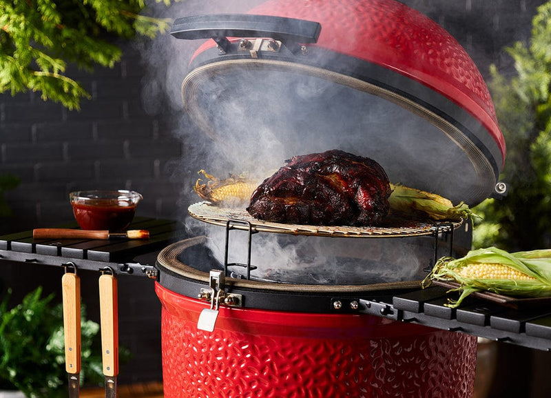 Kamado Joe Kamado Joe Classic Joe III 18" Ceramic Charcoal Grill & Smoker with Cart & Wheels KJ15040921 Charcoal / Red KJ15040921 Freestanding Kamado Grill 811738027197