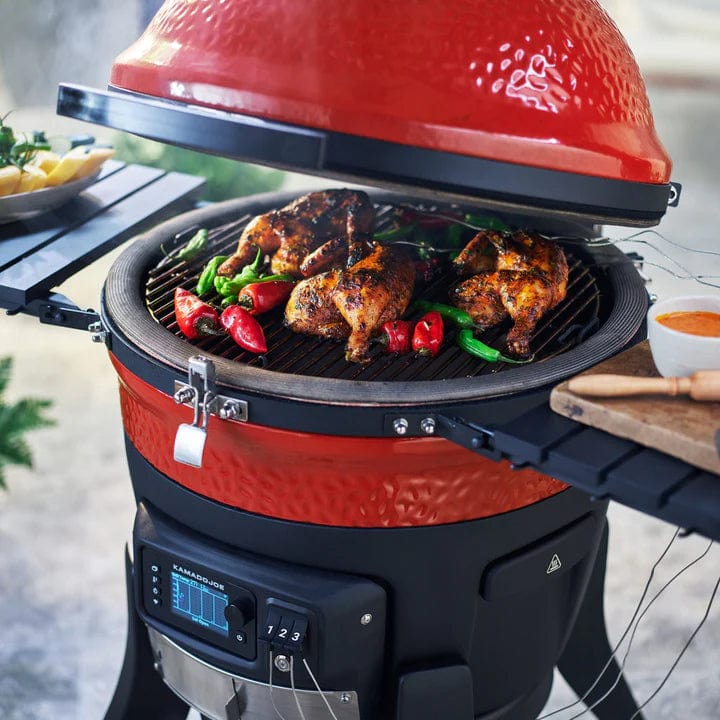 Kamado Joe Kamado Joe Konnected Joe Digital Ceramic Charcoal Grill & Smoker with WIFI Control KJ15041123 Red / Charcoal KJ15041123 Freestanding Kamado Grill 811738027487