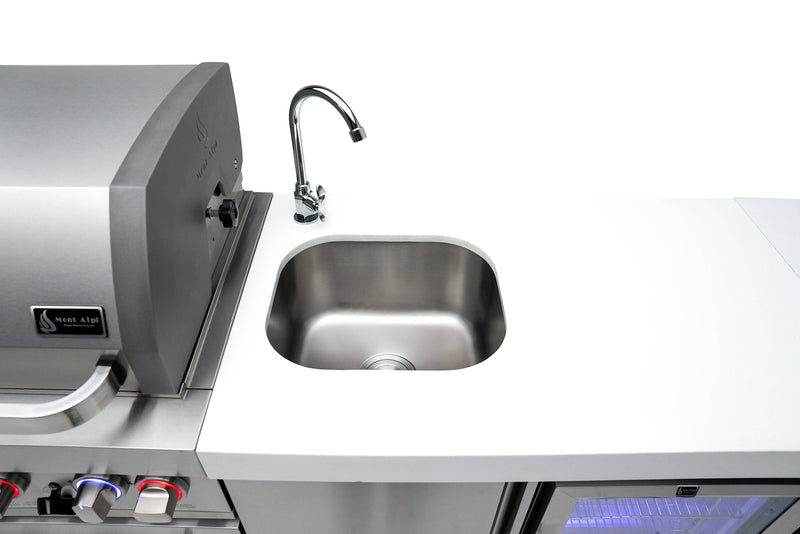 Mont Alpi 805 Black Stainless Steel Island with a Beverage Center