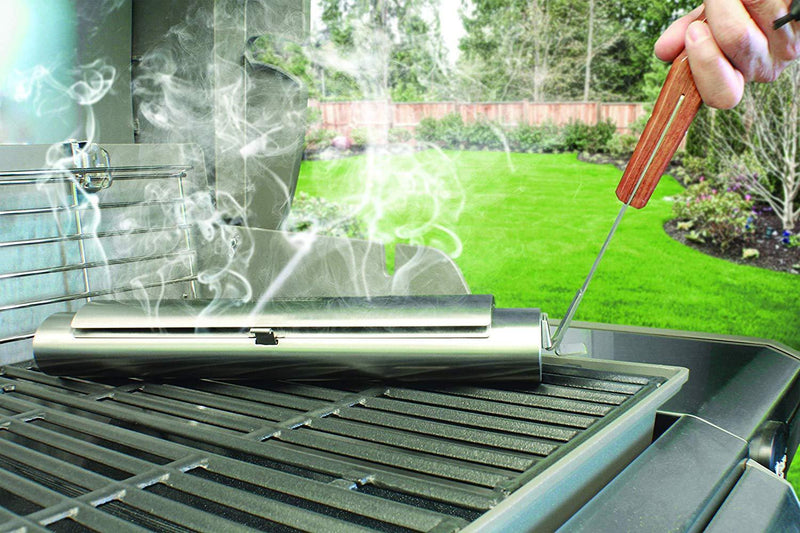 Montana Stainless Steel Barbecue Smoker Box, with Flare Shield