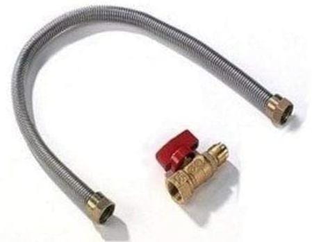 Napoleon 12" 3/8 Stainless Steel Gas Flex Connector & Shut Off FC-12