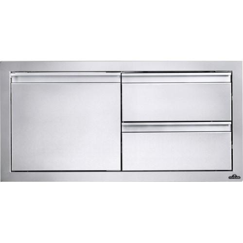 Napoleon Built-In 36" X 16" Single Door and Double Drawer Cabinet BI-3616-1D2DR