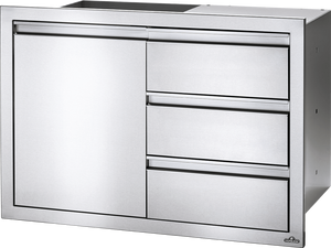 Napoleon Built-In 36" X 24" Single Door & Triple Drawer Combo BI-3624-1D3DR