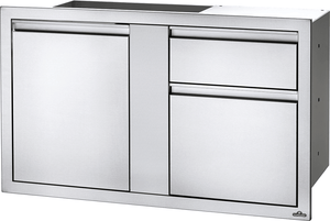 Napoleon Built-In 42"X 24" Large Door & Waste Bin Drawer & Paper Towel Holder BI-4224-1D1W
