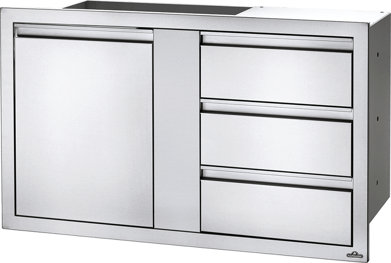 Napoleon Napoleon Built-In 42" X 24" Large Single Door & Triple Drawer Combo BI-4224-1D3DR BI-4224-1D3DR Outdoor Kitchen Door, Drawer & Cabinet 629162131591