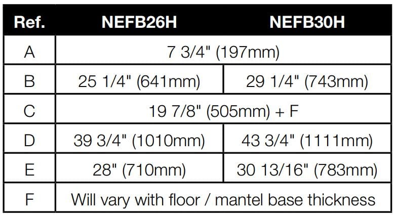 Napoleon CINEVIEW 30" Built-in Electric Fireplace NEFB30H Canada