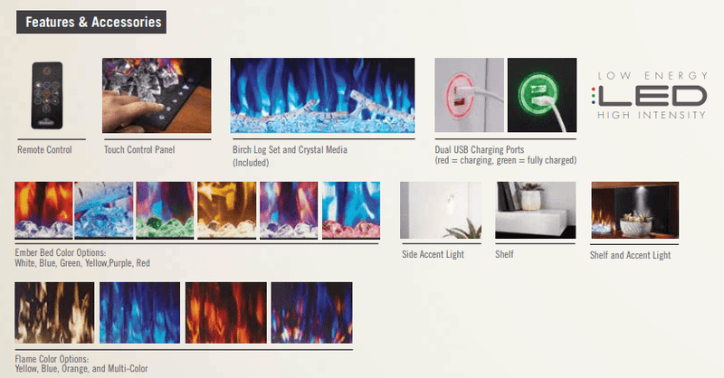 Napoleon CLEARion Elite 50″ See Through Built-in Electric Fireplace NEFBD50HE Canada