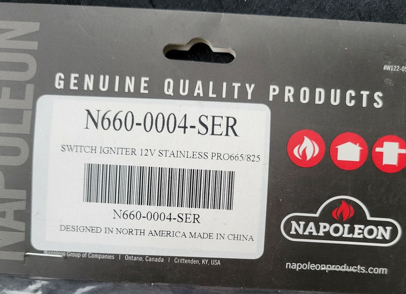 Napoleon Igniter Switch w harness ( BIPRO665 & PRO665) N660-0004-SER