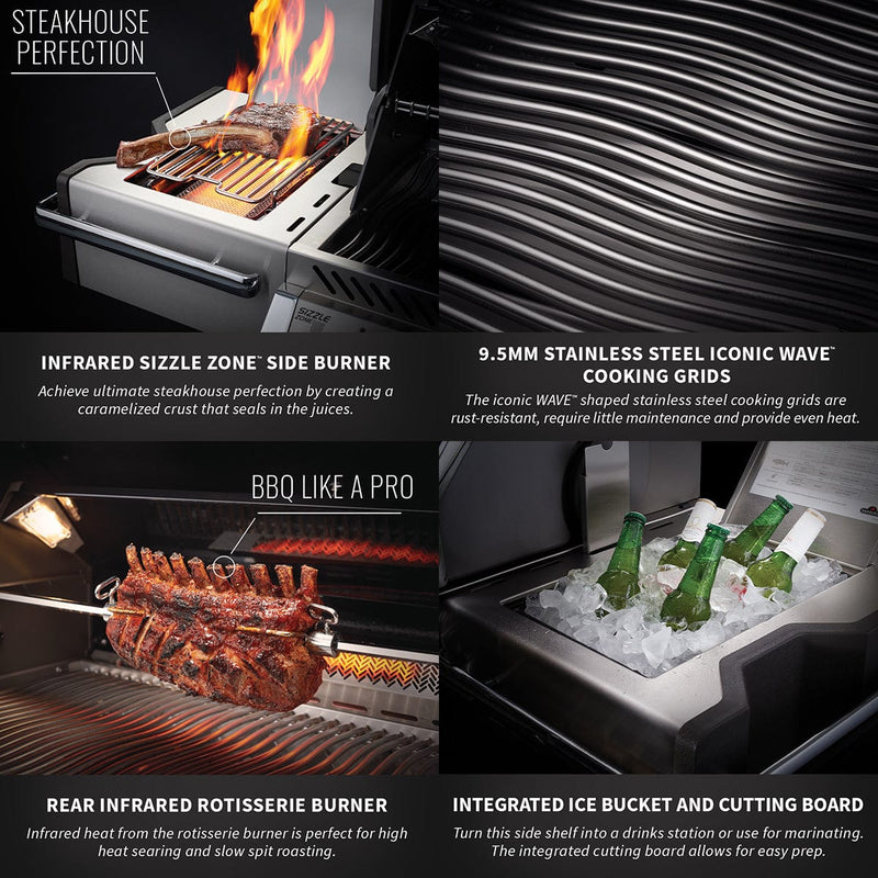 Napoleon Prestige PRO 500 RSIB BBQ with Infrared Rear & Side Burners PRO500RSIB-3