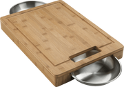 Napoleon Napoleon PRO Cutting Board with Stainless Steel Bowls 70012 70012 Accessory Food Prep Tool 629162700124
