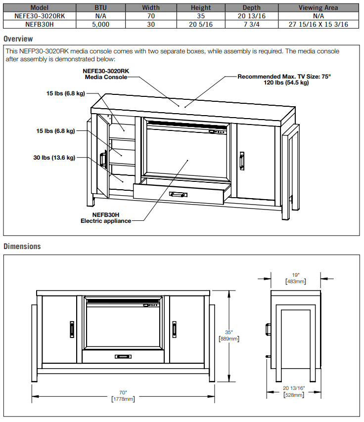 Napoleon The Franklin Electric Fireplace Mantel Package NEFP30-3020RK