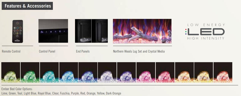 Napoleon TRIVISTA Primis 60" Three-Sided Built-In Electric Fireplace NEFB60H-3SV Canada