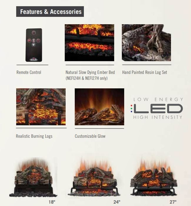 Napoleon Woodland 18" Electric Log Set NEFI18H Canada